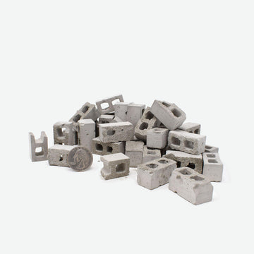 SCRATCH 'N DENT - 1:12 Scale Mini Cinder Blocks (3 lb) - Mini Materials