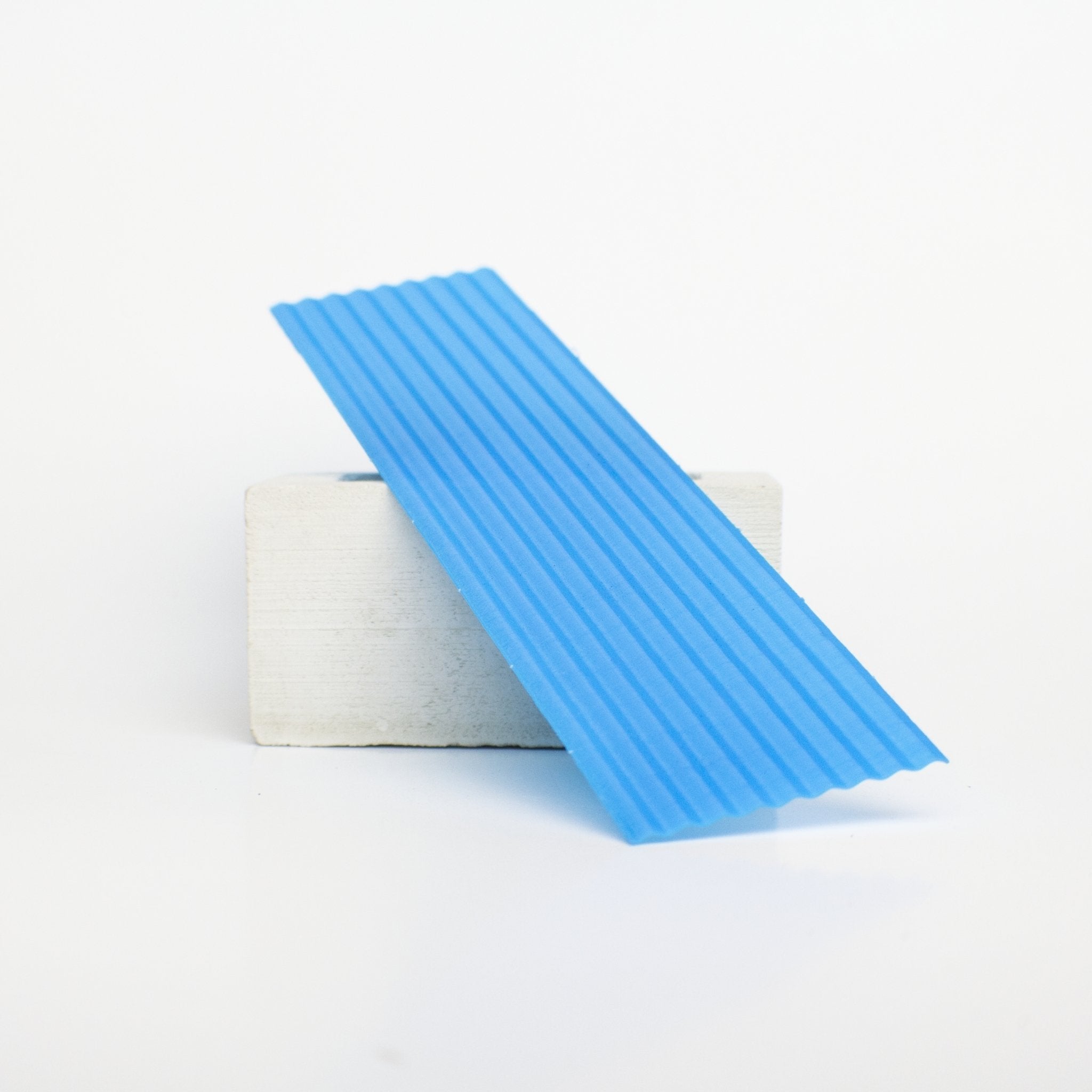 112 Scale Corrugated Blue Plastic Roof and Siding Panel Mini Materials