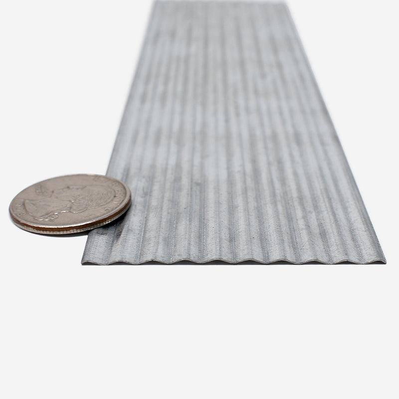 1:12 Scale Corrugated Galvanized Metal Roof and Siding Panels (4pk) - Mini Materials