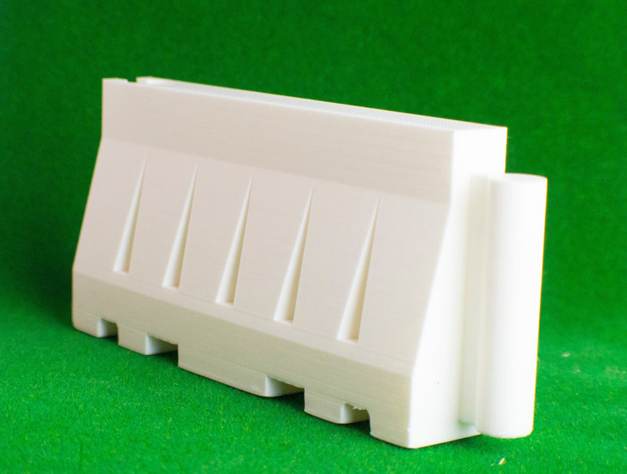1:12 Scale Interlocking White Barricade (1pk) - Mini Materials
