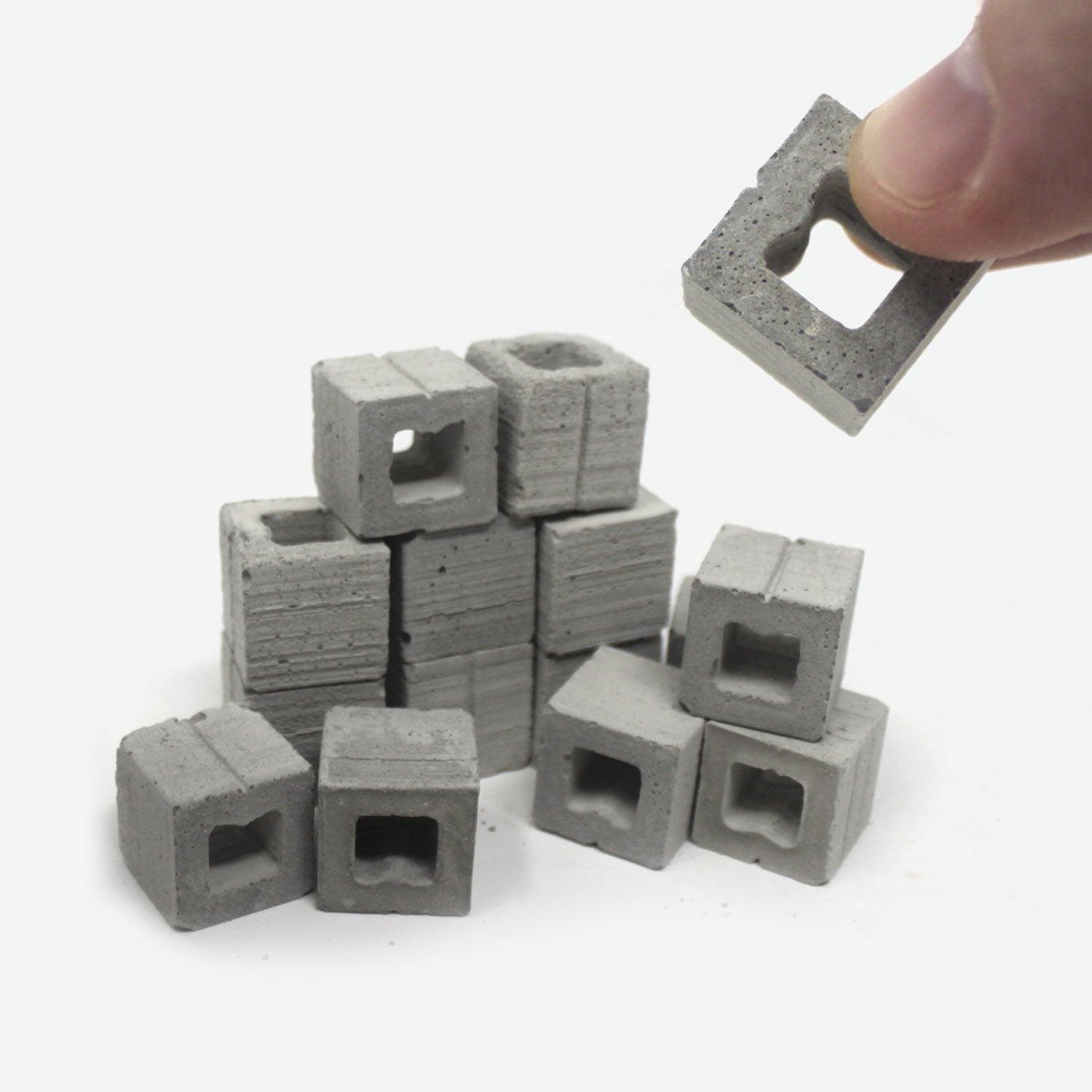 1:12 Scale Mini Half Cinder Blocks (15pk) – Mini Materials