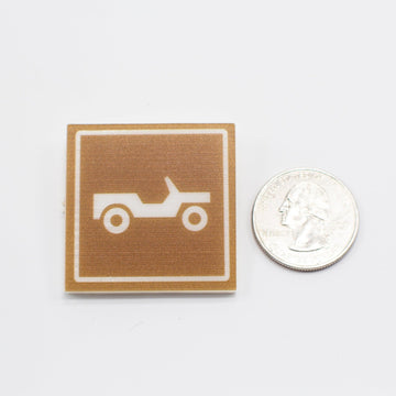 1:12 Scale Mini Off-Road Trail Sign - Mini Materials
