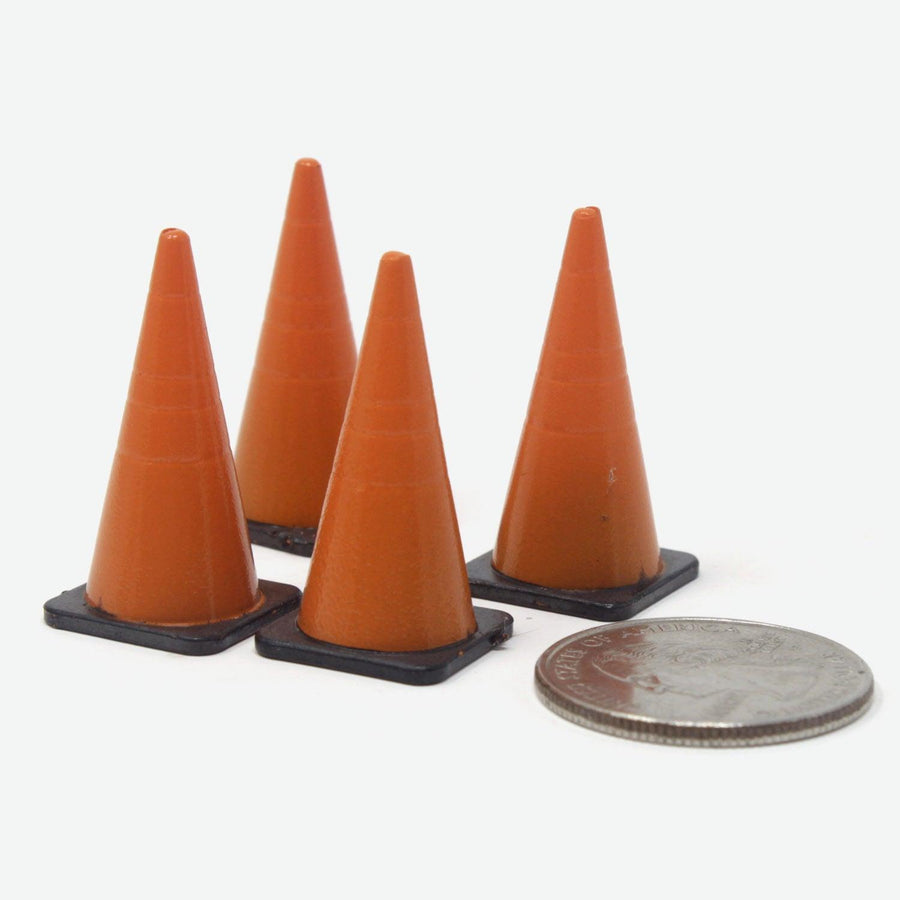 1:24 Scale Mini Traffic Cones (4pk) - Mini Materials
