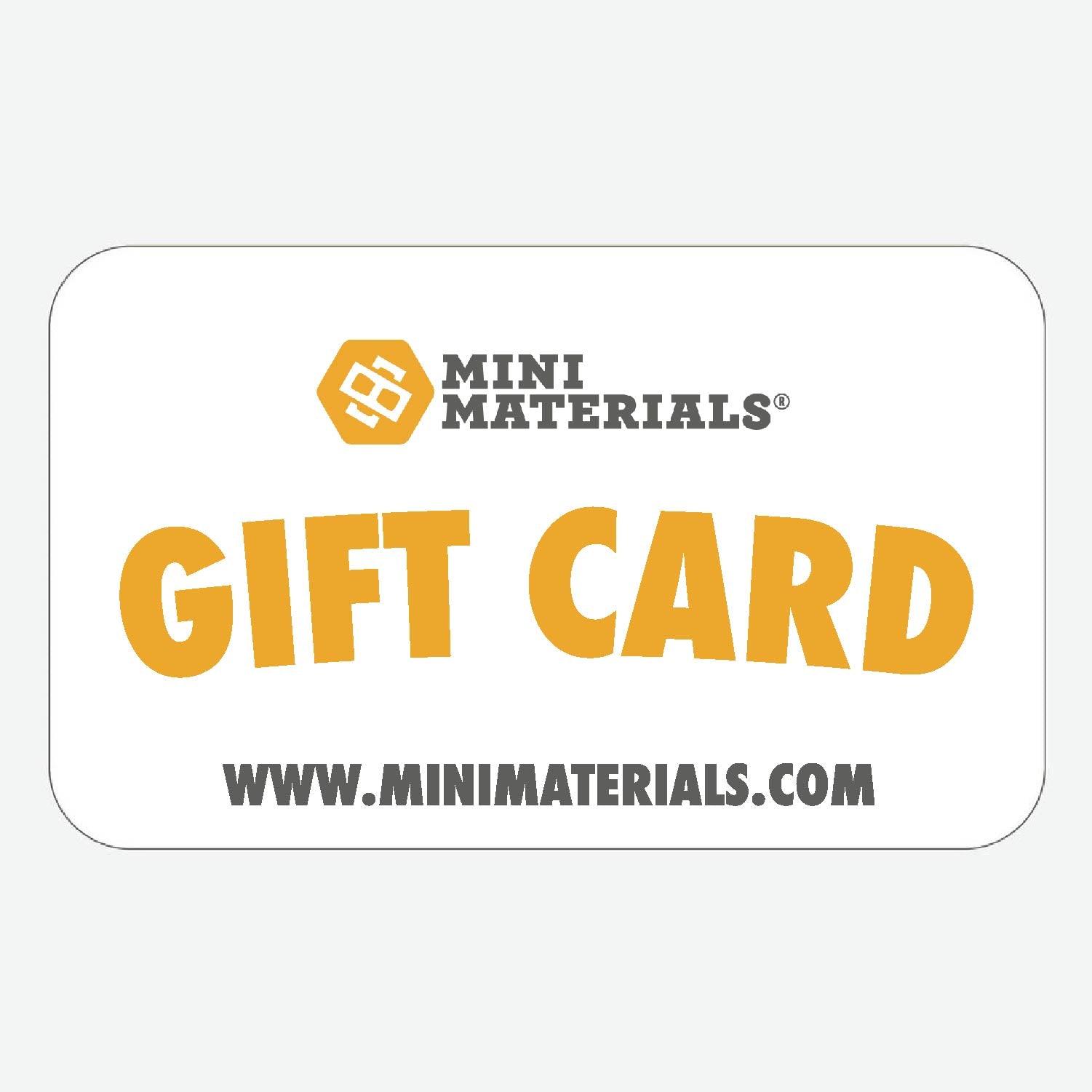Mini Materials Gift Card 10 500