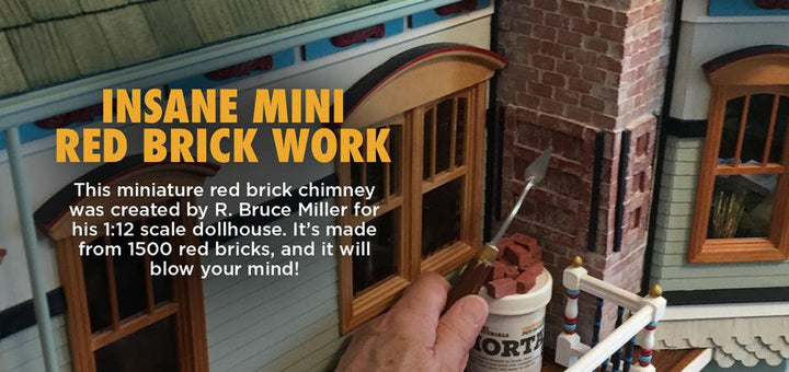 1:12 Scale Red Brick Chimney created by R. Bruce Miller - Mini Materials