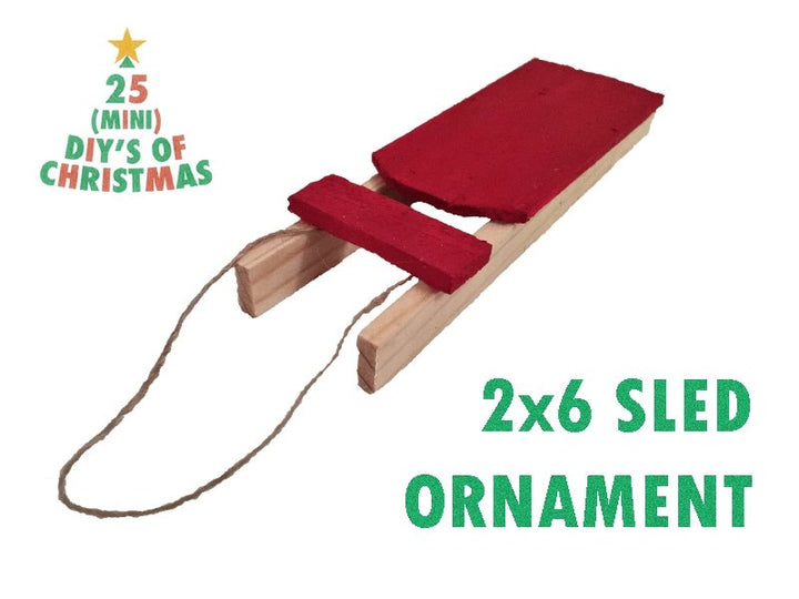 25 (Mini) DIYs of Christmas: Mini Wooden Sled Ornament - Mini Materials