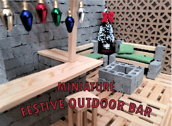 25 (Mini) DIYs of Christmas: Miniature Festive Outdoor Bar - Mini Materials