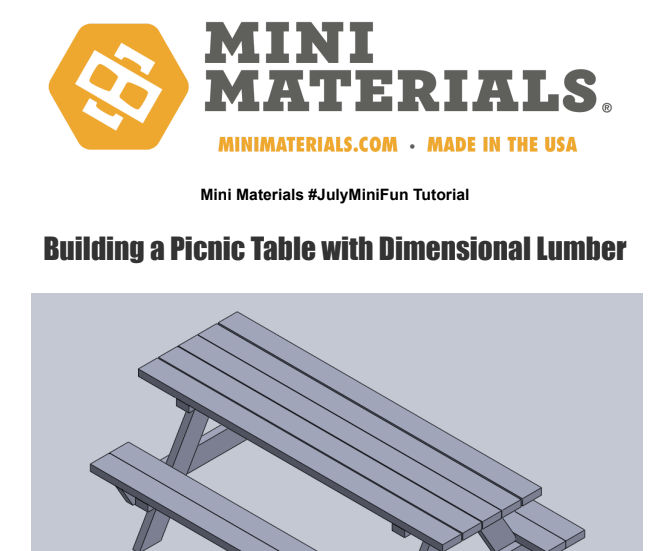 Building a Picnic Table With Dimensional Lumber - Mini Materials