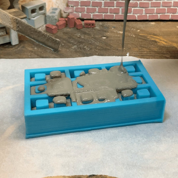 How to Pour our 1:12 Scale 9pc Mini Cinder Block Mold - Mini Materials