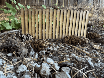 1:12 Scale Dog - eared Fence Picket (25 pickets) - Mini Materials