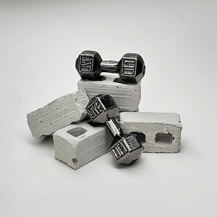 1:12 Scale Dumbbell Weight (2 pack) - Mini Materials