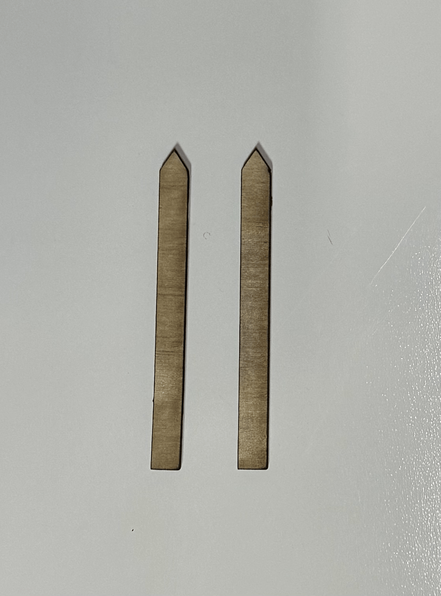 1:12 Scale Pointed Fence Picket (25 pickets) - Mini Materials