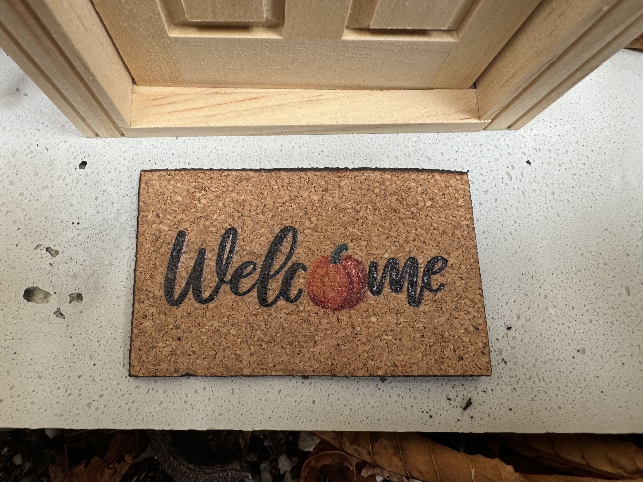 Notebook Paper Welcome Mat 1:12 Scale Welcome Mat - Autumn Welcome – Mini Materials