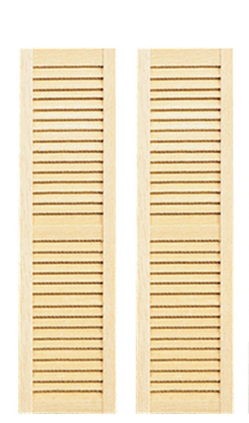 1:12 Scale Wooden Shutter Large (2 Pack) - Mini Materials