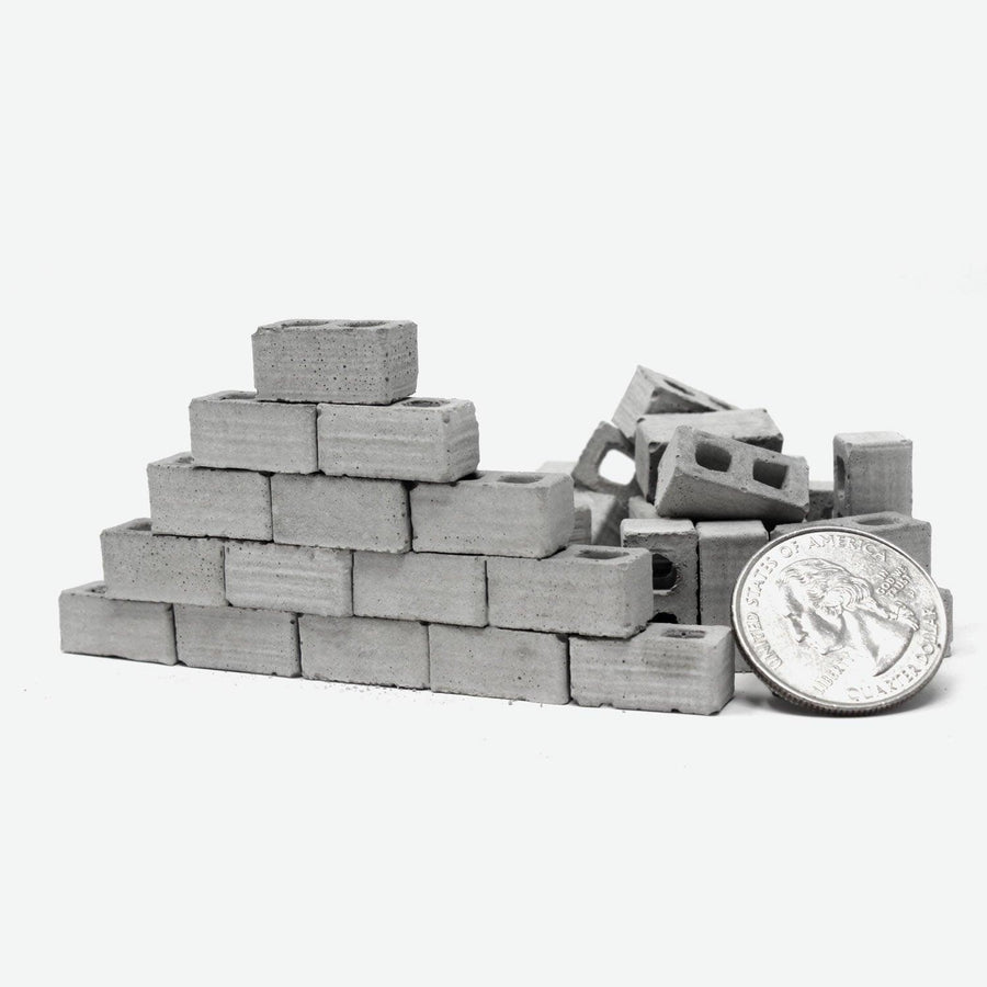 1:24 Scale Mini Cinder Blocks (50pk) - Mini Materials