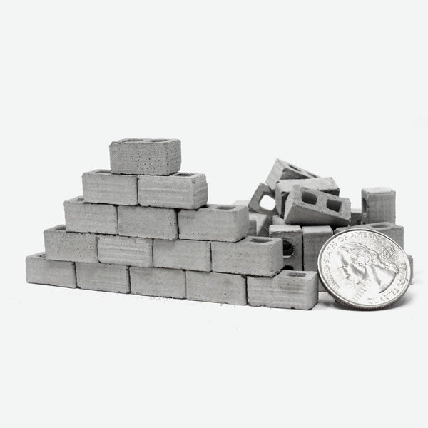 thumbnail image 2 of 1/24 1/25 Scale Resin Cinder Blocks (4-Pack?) – LazyCustomModels, Unpainted 2 of 3