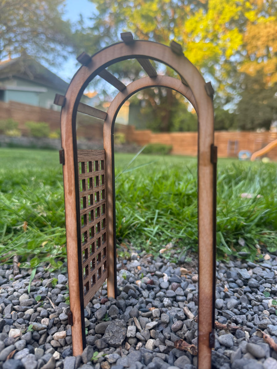 wood trellis arch 1:12 Scale Arch Garden Trellis – Mini Materials