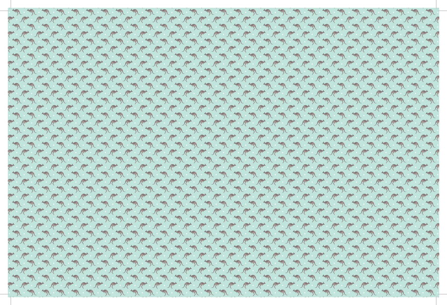 Blue Kangaroo Wallaper - Mini Materials