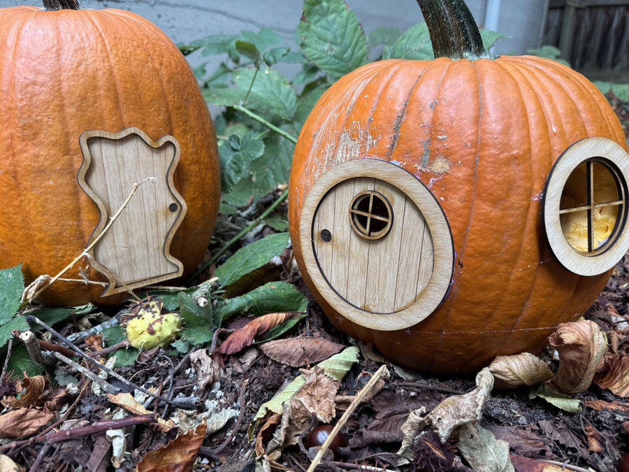 Crooked Fairy Garden Kit with Curvy Doors and Two Windows - Mini Materials