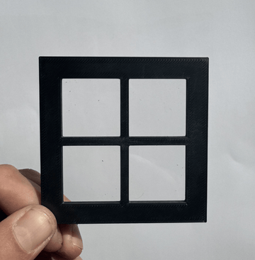 Four Pane Window Black (Max Dimensions 3