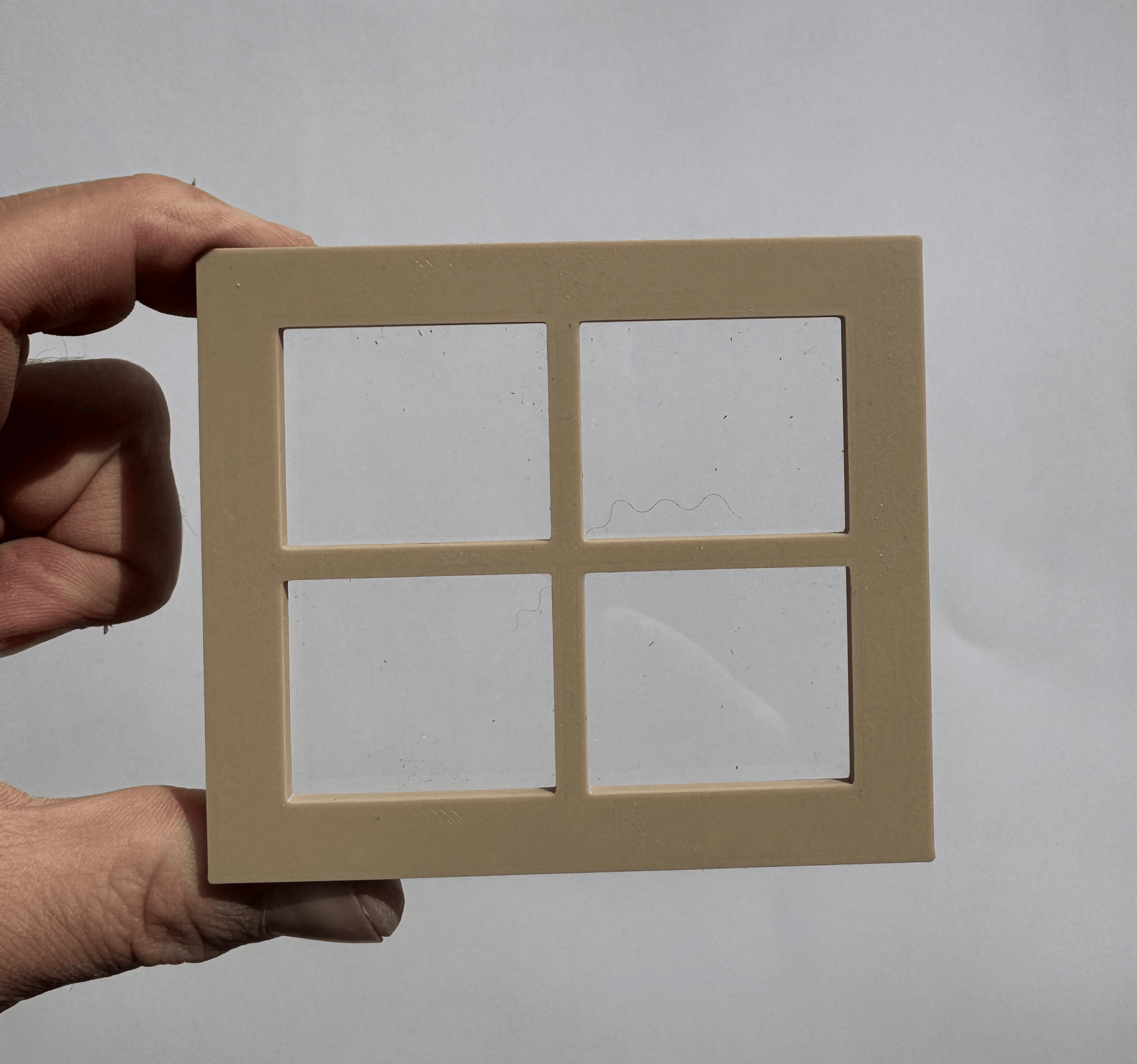 Four Pane Window Brown (Max Dimensions 3