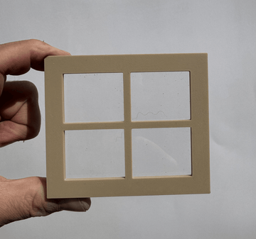 Four Pane Window Brown (Max Dimensions 3