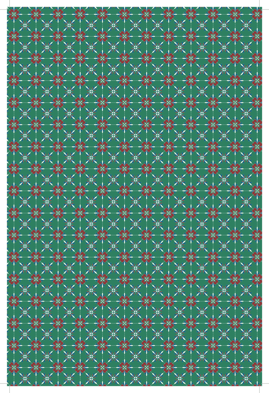 Green Starburst Wallpaper - Mini Materials
