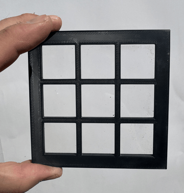 Nine Pane Window Black (Max Dimensions 3