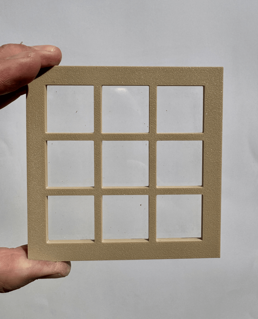 Nine Pane Window Brown (Max Dimensions 3