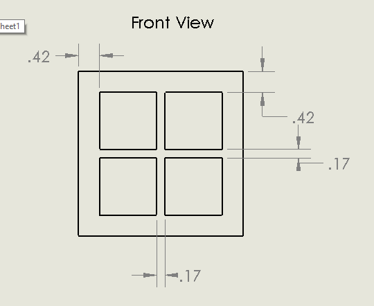 Nine Pane Window Brown (Max Dimensions 9