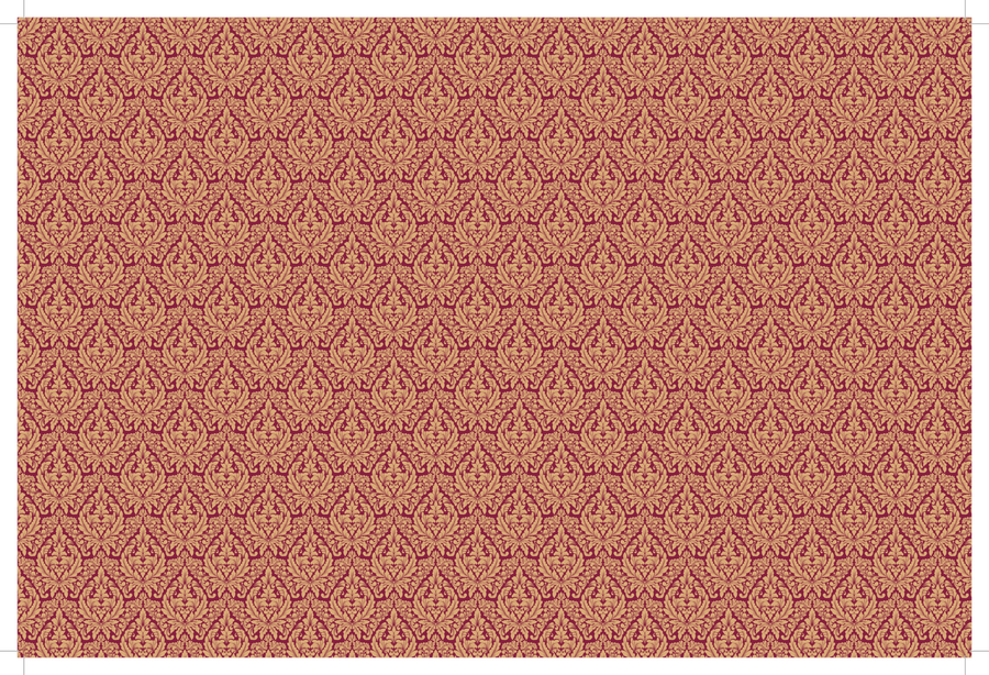 Red and Orange Damascus Wallpaper - Mini Materials