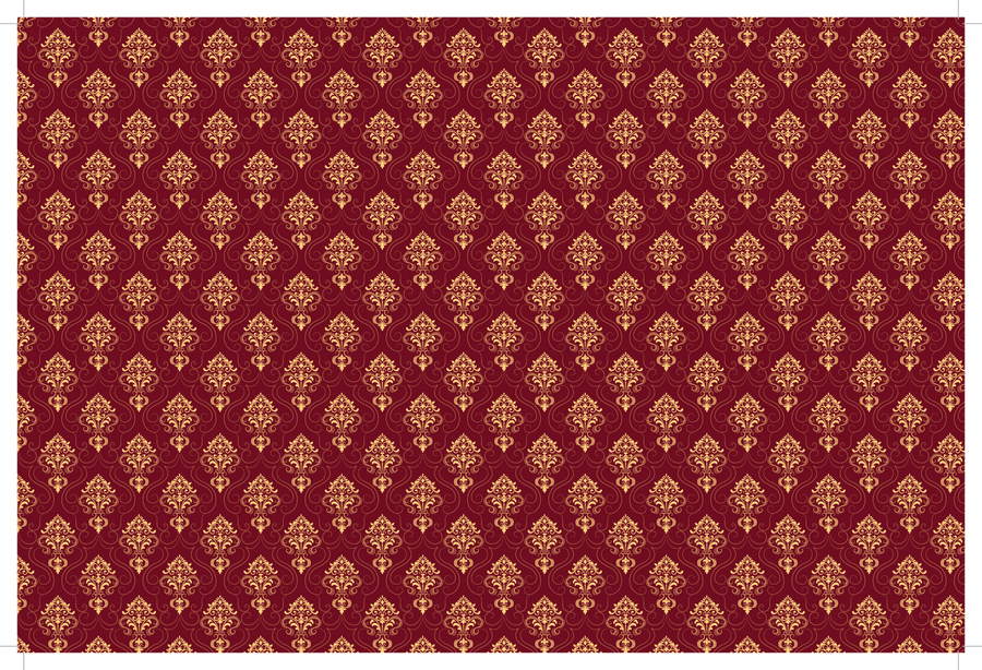 Red and Yellow Damascus Wallpaper - Mini Materials