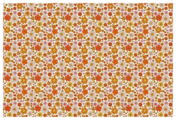 Retro Floral Print Wallpaper - Mini Materials