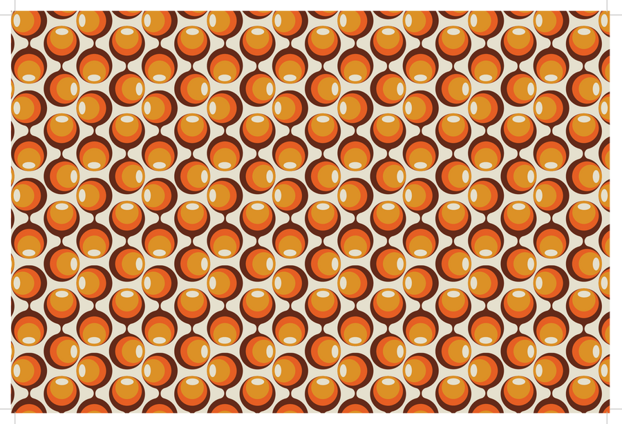 Retro Orange Wallpaper - Mini Materials