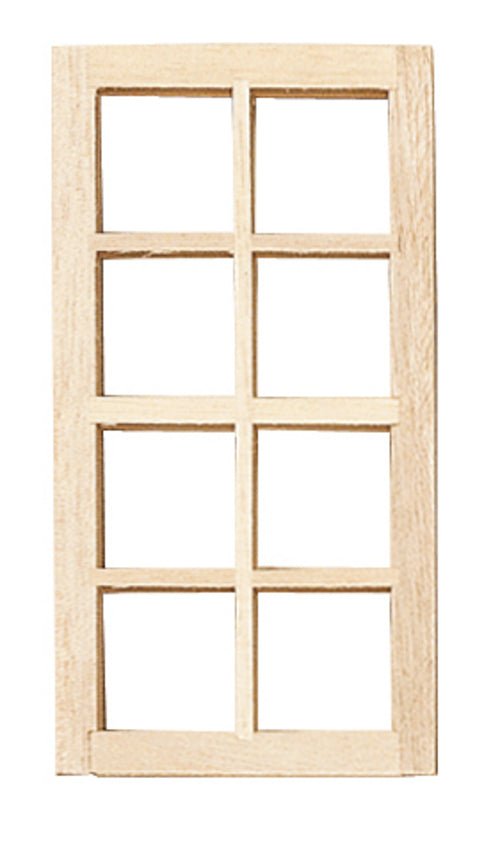 1:12 Scale 8 Pane Window - Mini Materials