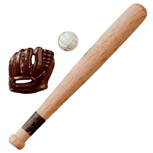 112 Scale Baseball Bat, Glove and Ball Mini Materials