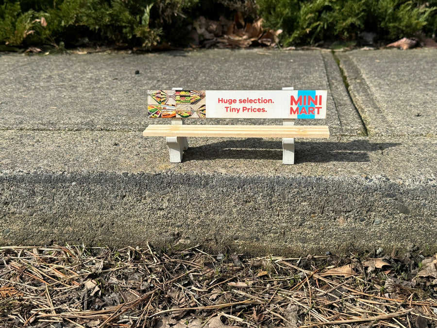 1:12 Scale Billboard Bench - Mini Materials