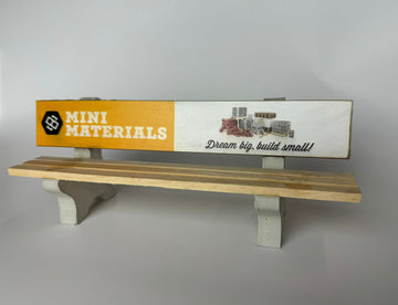 1:12 Scale Billboard Bench - Mini Materials