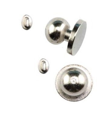 1:12 Scale Chrome Door Handles and Keyhole (2 pack) - Mini Materials