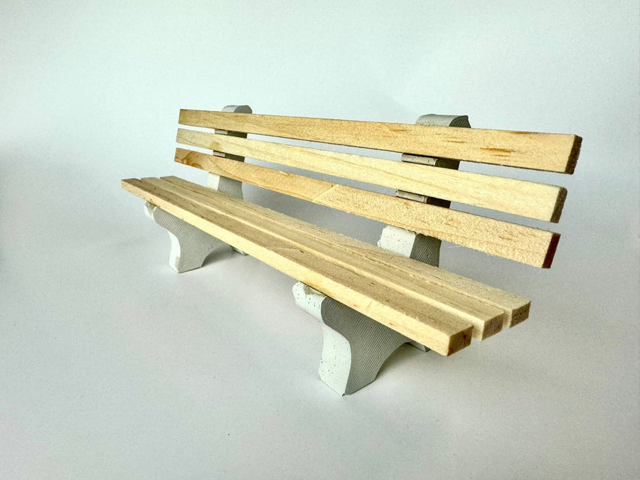 1:12 Scale Classic Park Bench - Mini Materials