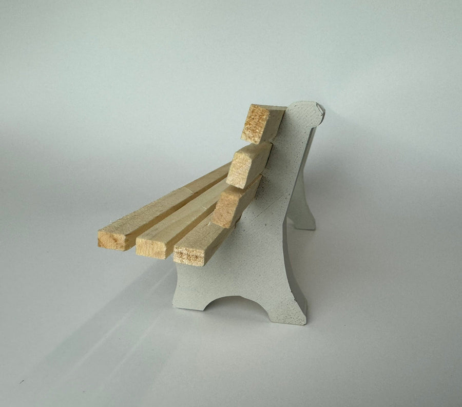 1:12 Scale Classic Park Bench - Mini Materials