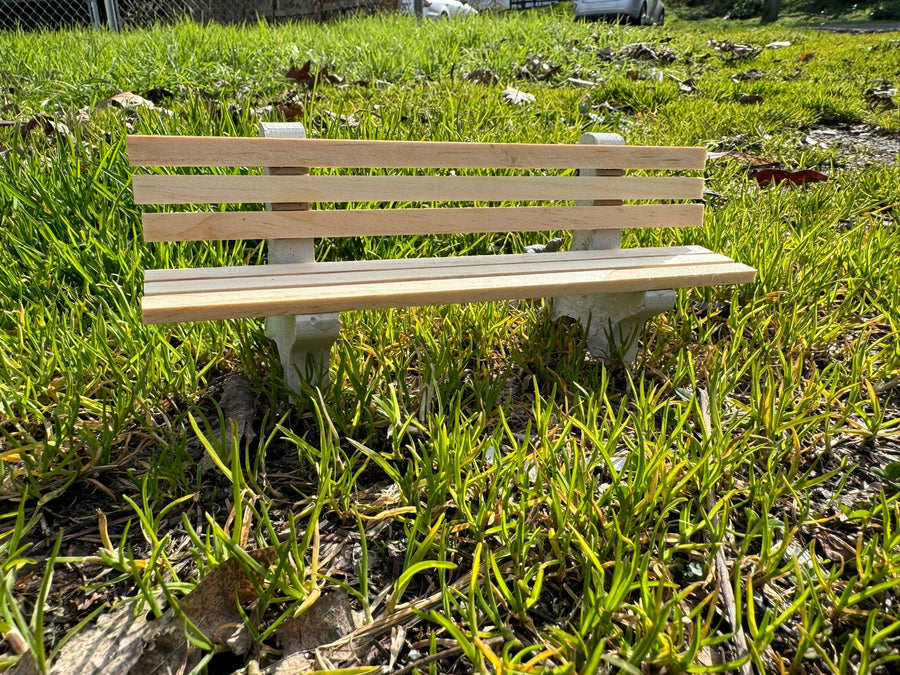 1:12 Scale Classic Park Bench - Mini Materials