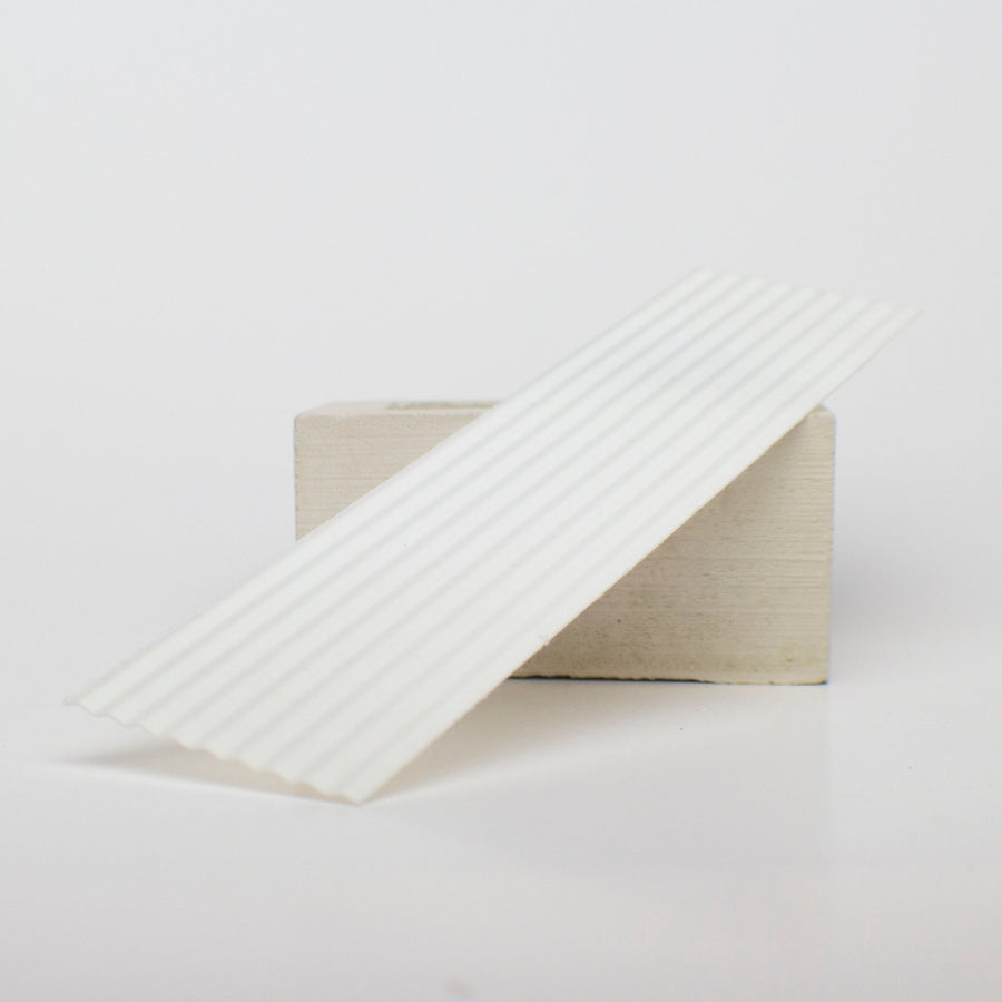 1:12 Scale Corrugated White Plastic Roof and Siding Panel - Mini Materials