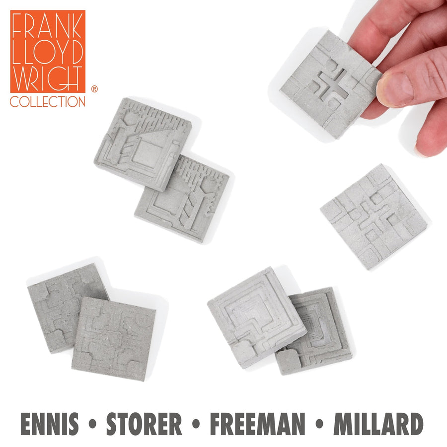 1:12 Scale Freeman Concrete Textile Blocks (16pk) - Frank Lloyd Wright Collection - Mini Materials