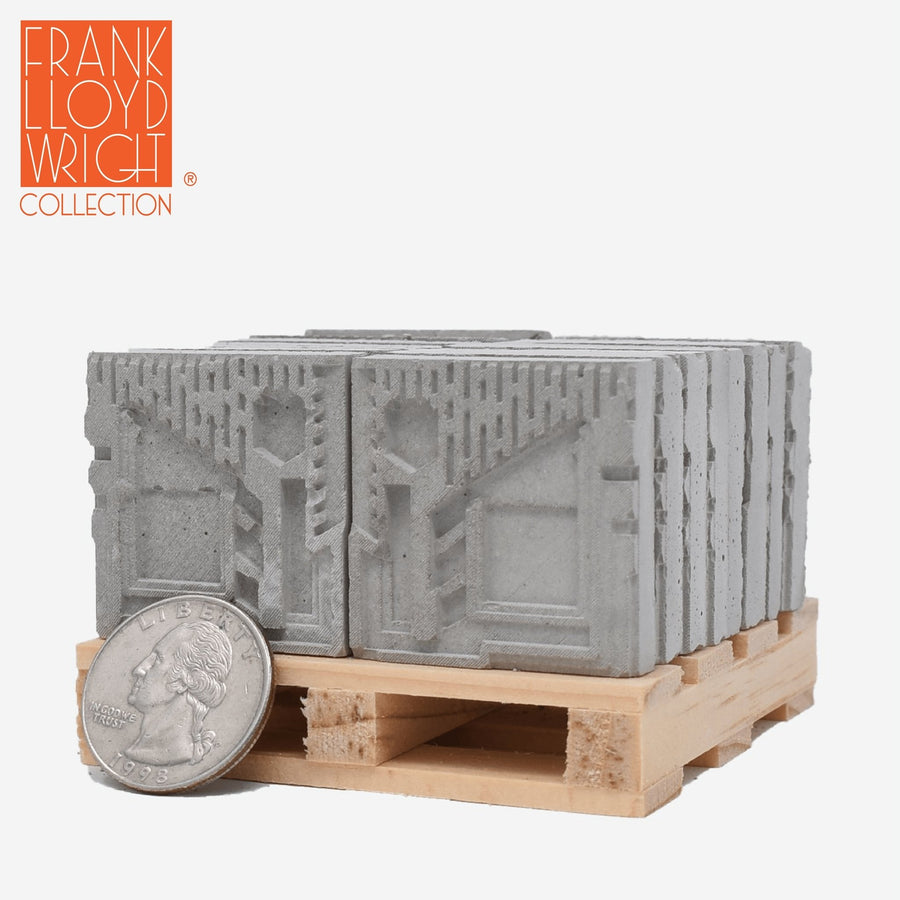 1:12 Scale Freeman Concrete Textile Blocks (16pk) - Frank Lloyd Wright Collection - Mini Materials