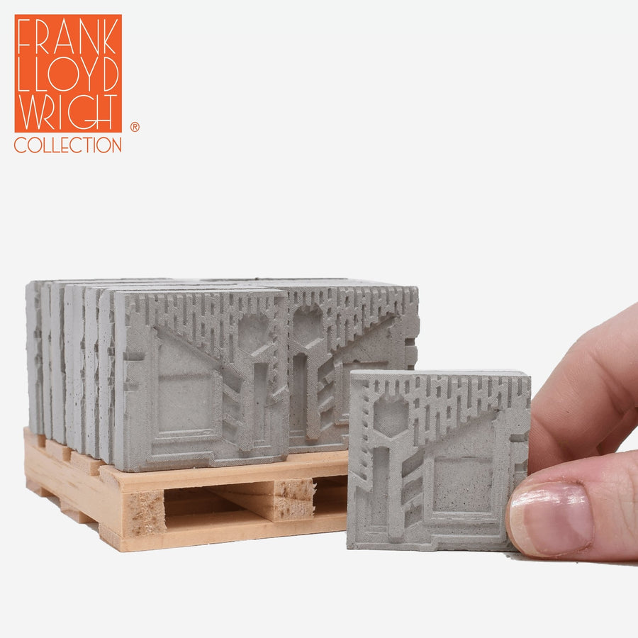 1:12 Scale Freeman Concrete Textile Blocks (16pk) - Frank Lloyd Wright Collection - Mini Materials