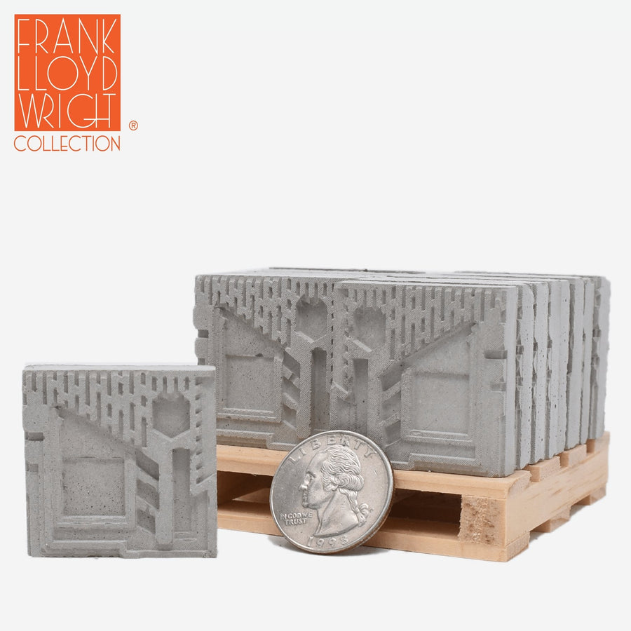 1:12 Scale Freeman Concrete Textile Blocks (16pk) - Frank Lloyd Wright Collection - Mini Materials