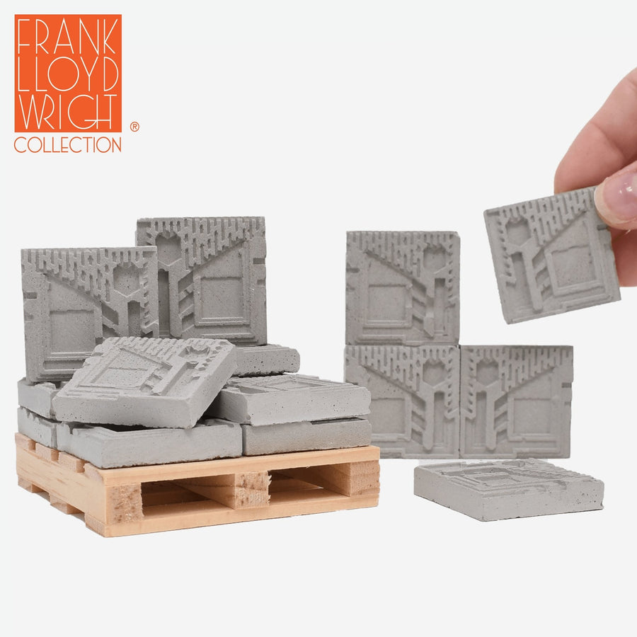1:12 Scale Freeman Concrete Textile Blocks (16pk) - Frank Lloyd Wright Collection - Mini Materials