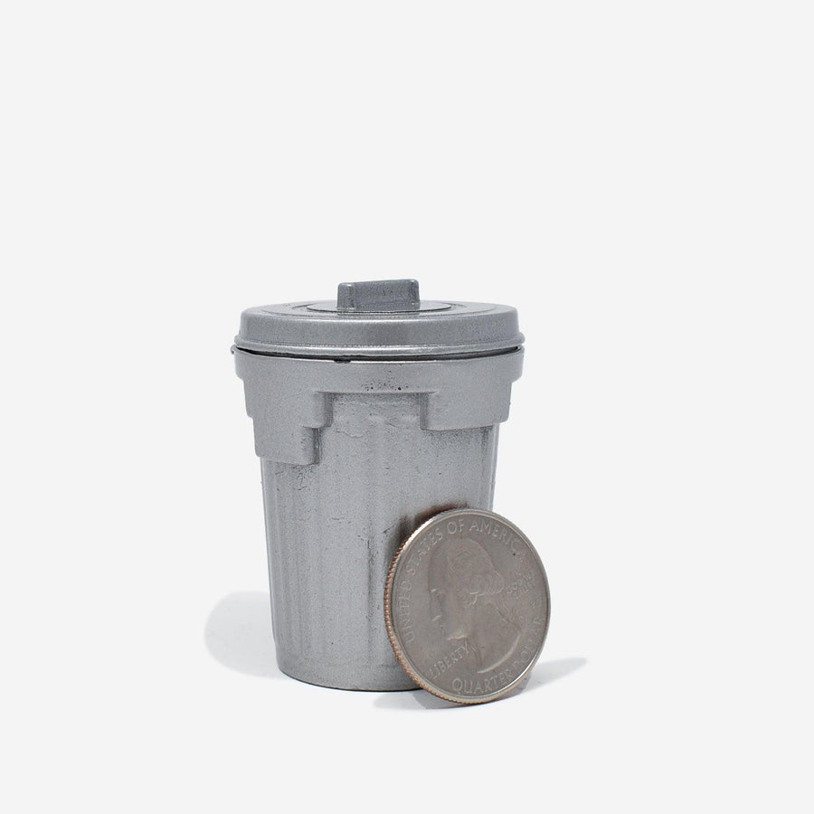 1:12 Scale Metal Trash Can with Lid - Mini Materials