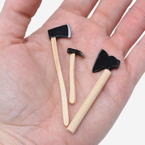 1:12 Scale Mini Axe Set (3pk) - Mini Materials